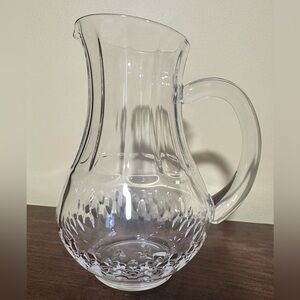 EUC Capella by CRISTAL D'ARQUES-DURAND Pitcher clear glass 8.5” tall x 5.5” wide